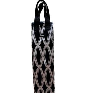 Thirty-One Black/White Insulated Wine Beverage Holder Gift Bag